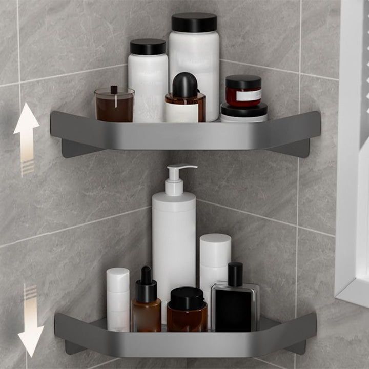 Lisslune | Modern Gray Bathroom Accessory Kit Paper Holder Bathroom Shelf Bathroom Hardware Set