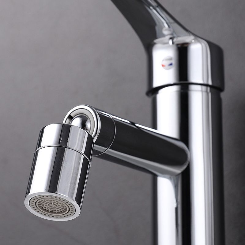 Lisslune | Modern Sink Faucet Copper Lever Handle Low Arc Pull-Out Sink Faucet