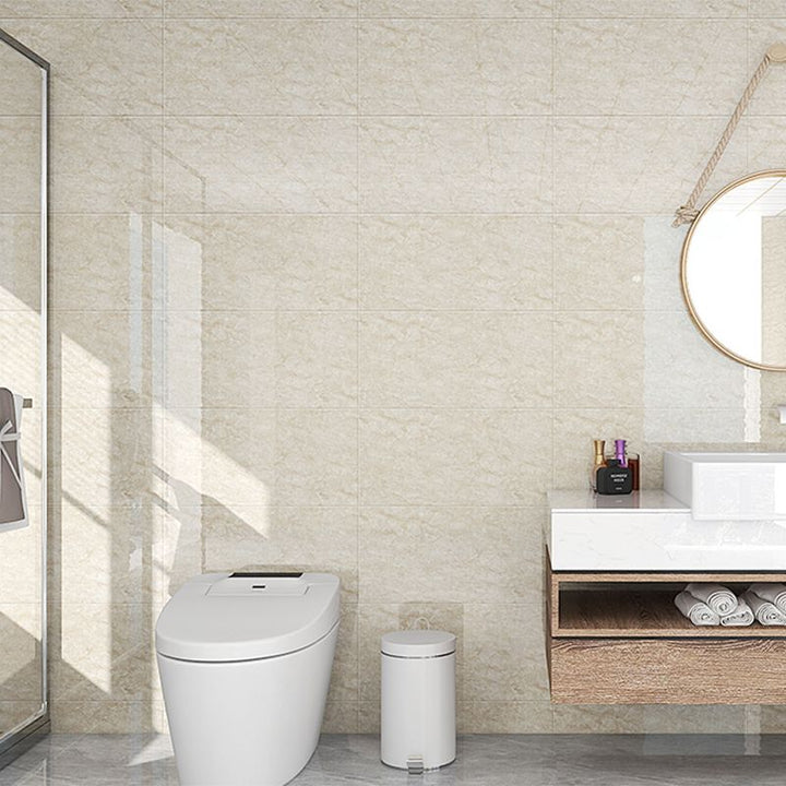 Lisslune | Modern Splash Guard Wallpaper Marble Print Self-Adhesive Splash Guard Tile for Bathroom