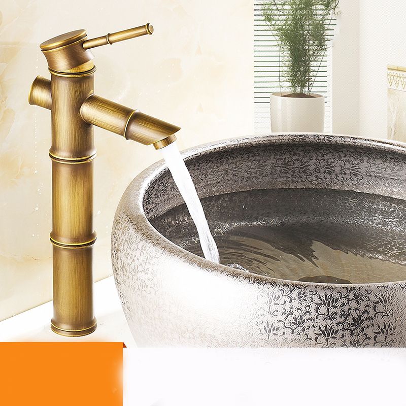 Lisslune | Lever Handle Vessel Faucet Single Hole Basin Faucet Farmhouse Style Sink Faucet