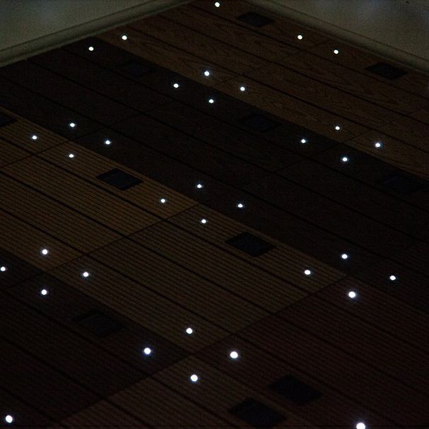 Lisslune | Striped Pattern Terrace Floor Tiles Square Click Floor Tiles Floor Board