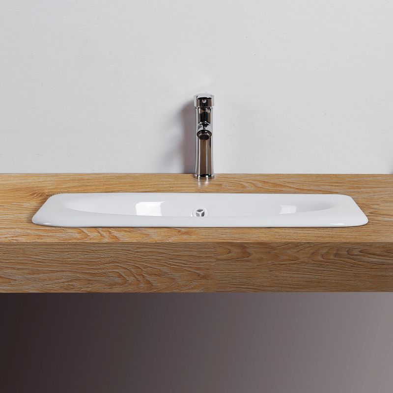 Lisslune | Traditional square washstand ceramics metal under-counter sink