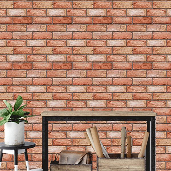 Lisslune | Artificial Brick Wall Panel Country House Style Simple Living Living Room Panel Wall (5-Pack)