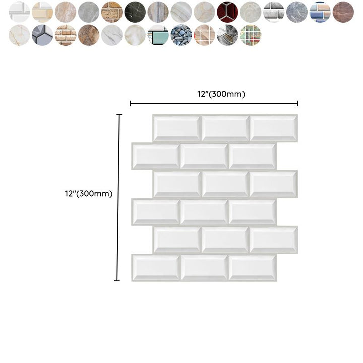 Lisslune | Plastic Peel-and-Stick Tiles Indoor Subway Tiles Wallpaper with Waterproof