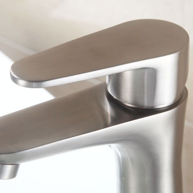 Lisslune | Contemporary Stainless Steel Basin Tap Lever Handles Low Arc Basin Mixer