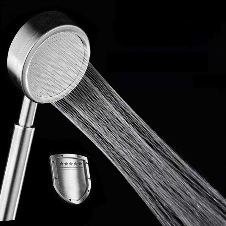 Lisslune | Classic Shower Head Round Metal Handheld Shower Head in Silver