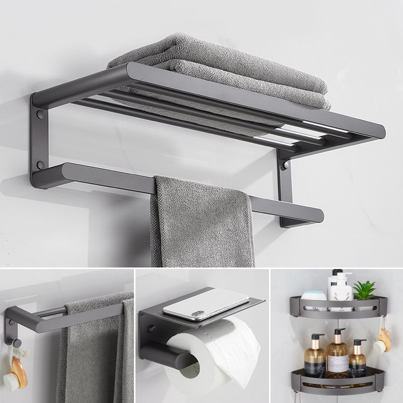 Lisslune | Modern Gray Bathroom Accessory As a Single Piece or As a Set Made of Metal