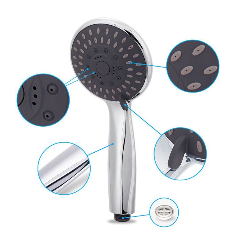 Lisslune | Modern Dual Shower Head Square High Arc Shower Head Combination in Silver
