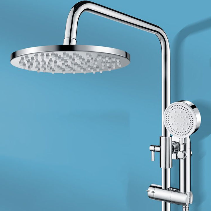 Lisslune | Metal Shower Head Combo Contemporary Round Fixed Shower Head for the Bathroom