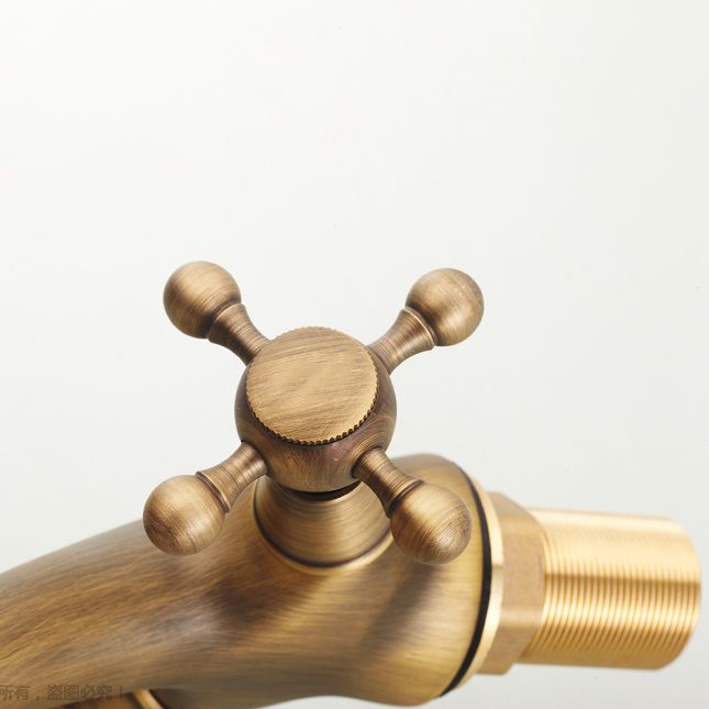 Lisslune | Vintage Widespread Bathroom Faucet Industrial Cross Handles Sink Faucet
