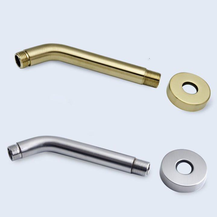 Lisslune | Stainless Steel Shower Combination Round Fixed Shower Head with Shower Arm