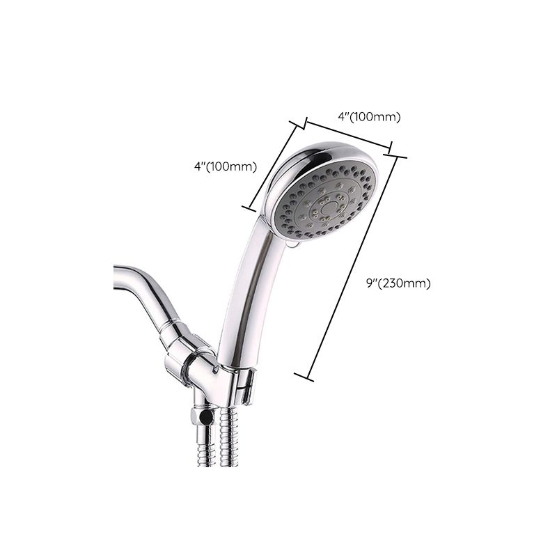 Lisslune | Round Handheld Showerhead in Silver Leak-Resistant Wall-Mounted Showerhead