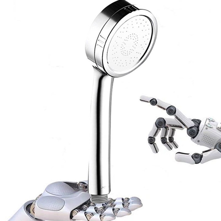 Lisslune | Modern handheld shower head 5 spray patterns chrome round wall mounted shower head