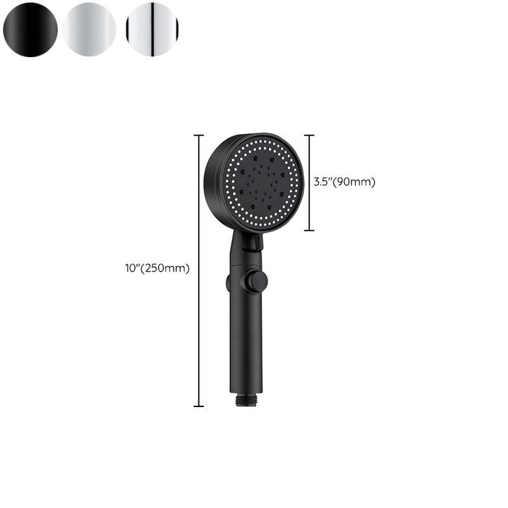 Lisslune | Round Handheld Showerhead Modern Plastic Head with Self-Cleaning