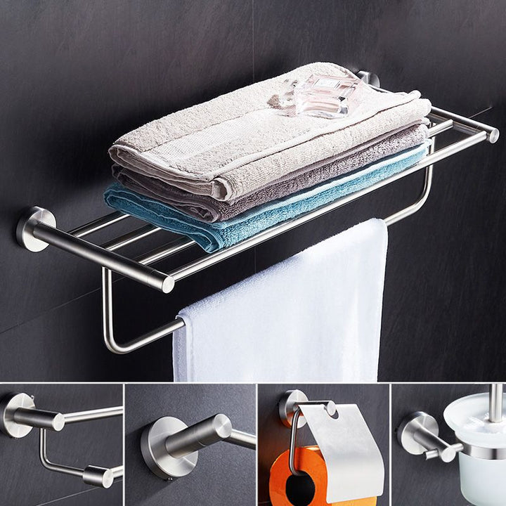 Lisslune | Chrome Traditional Bathroom Accessory Set Stainless Steel Bathroom Set