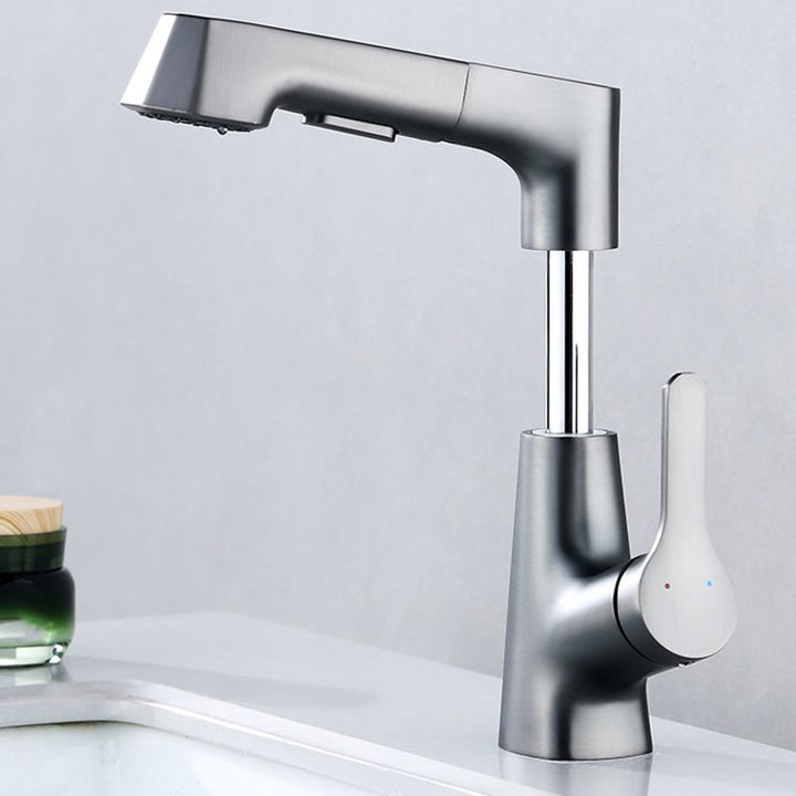 Lisslune | Modern Faucet Solid Copper Centerset Bathroom Faucet