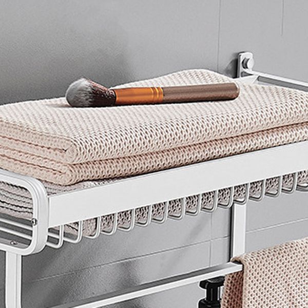 Lisslune | Black / Silver Bathroom Accessories Aluminium Hardware Set Bathroom Shelf