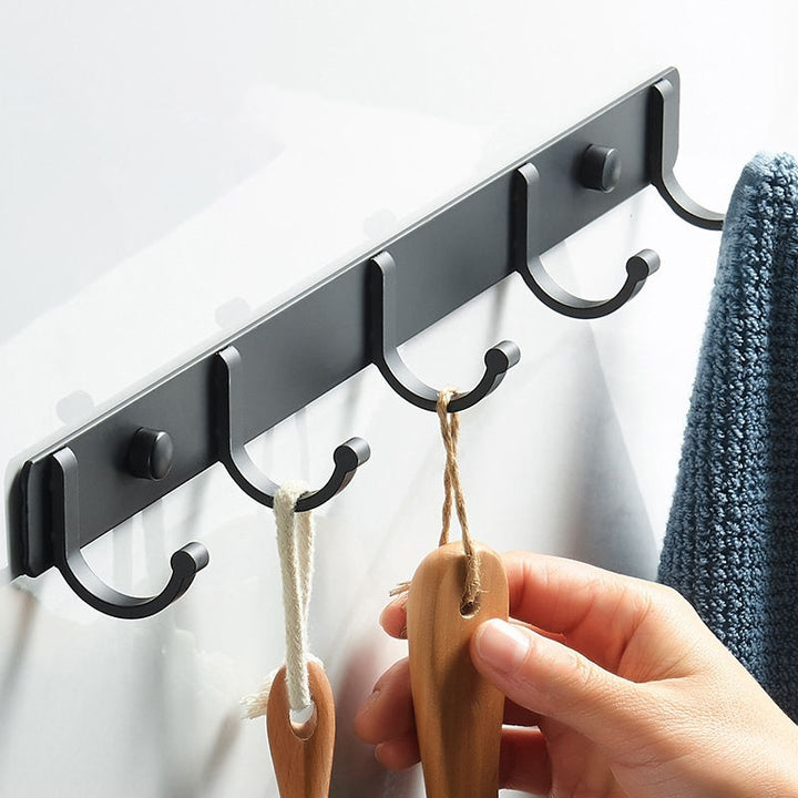 Lisslune | Modern Bathroom Accessories Set Silver/Black Bathroom Accessory Kit