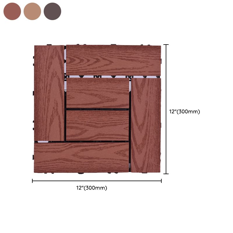 Lisslune | 11 Pack 12" X 12" Square Deck/Patio Tiles Snap Fit for Outdoor Patio Tiles