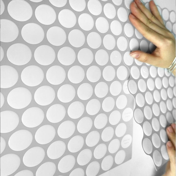Lisslune | Modern Peel and Stick Tiles PVC Penny Round Peel and Stick Back Wall Tiles