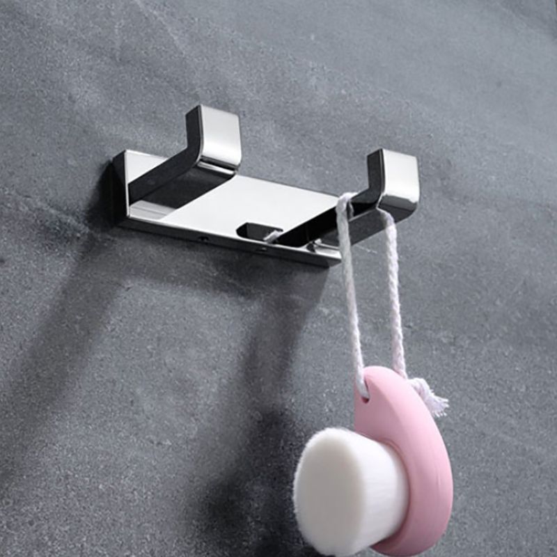 Lisslune | Polished Chrome Modern Bathroom Accessory Set made of Stainless Steel Towel Holder/Soap Dish