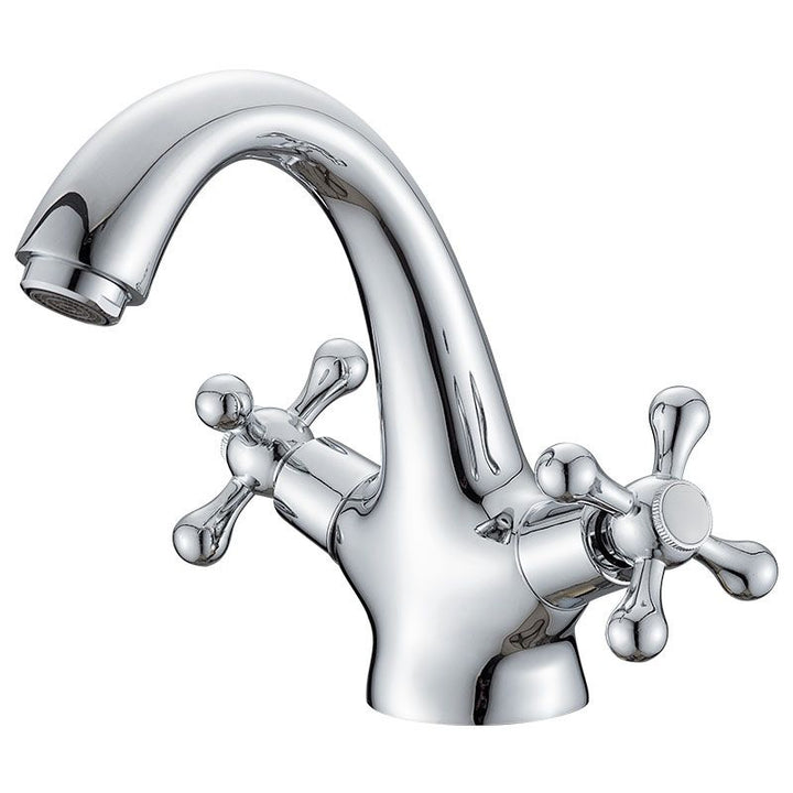 Lisslune | Industrial Widespread Bathroom 2 Faucet Cross Handles Sink Faucet