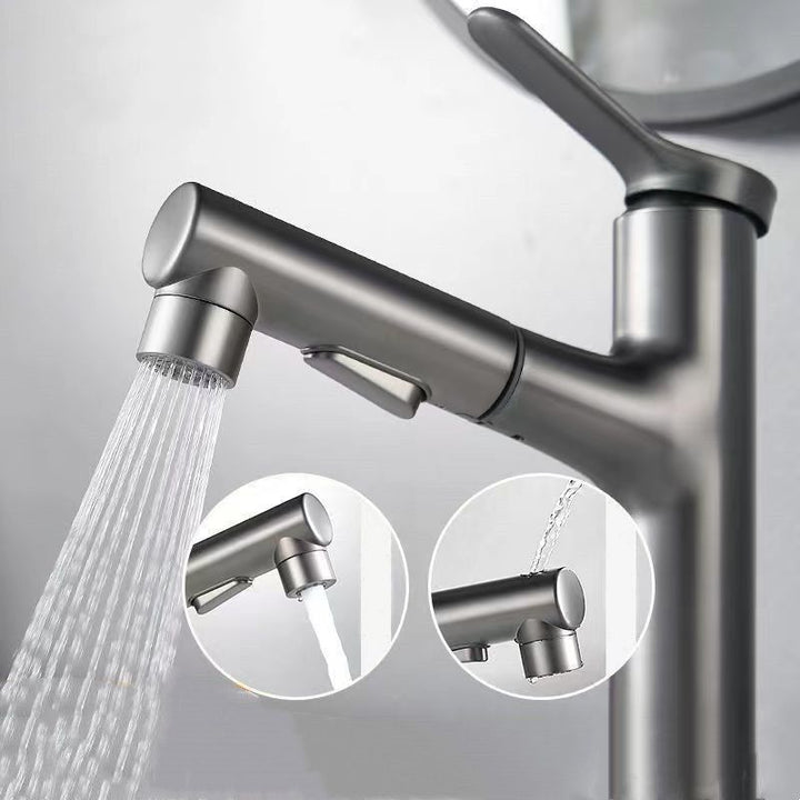Lisslune | Vessel Sink Faucet Contemporary Pull-out Faucet with Swivel Spout
