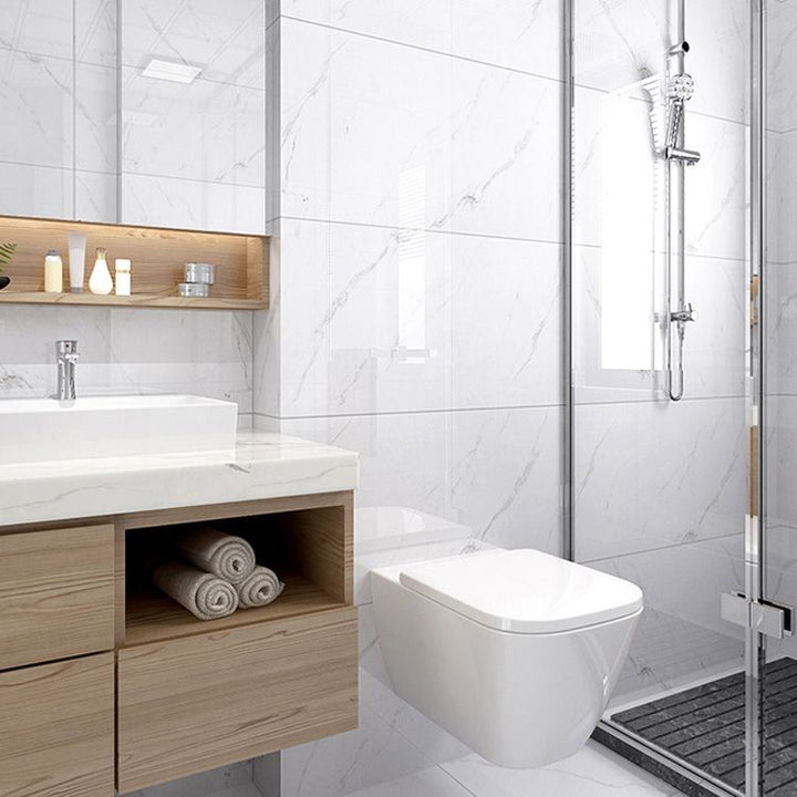 Lisslune | Plastic Peel and Stick Back Wall Single Tile Rectangular Wallpaper