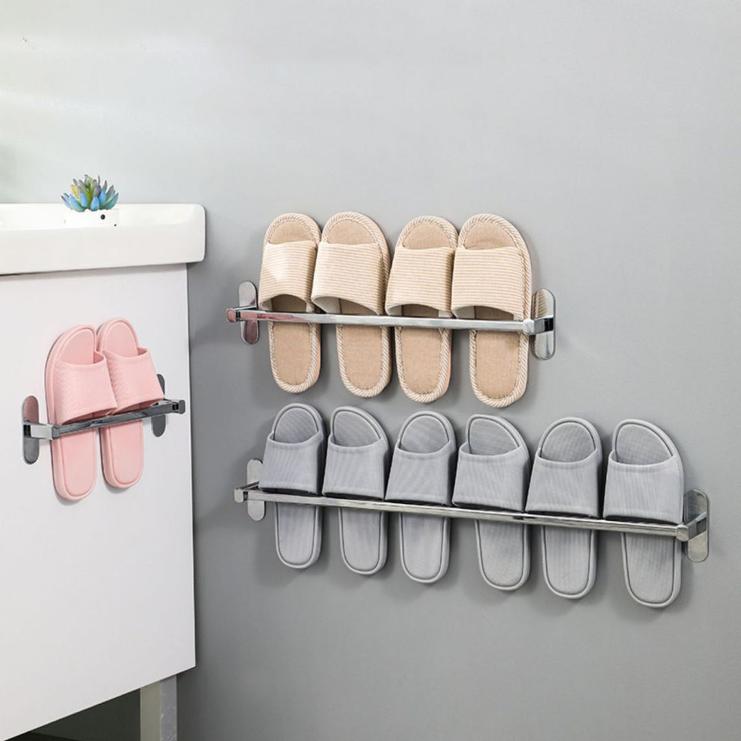 Lisslune | 2-Piece Stainless Steel Slip-Resistant Modern Chrome Bathroom Hardware Set