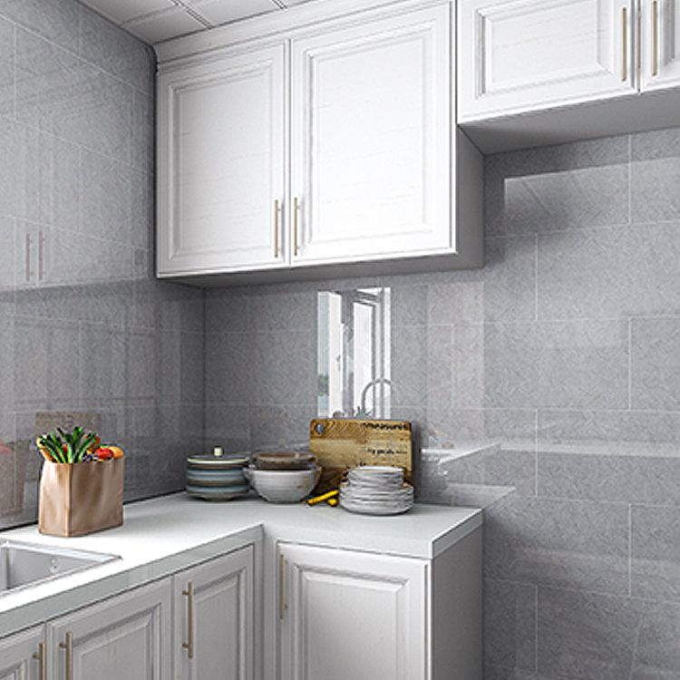 Lisslune | Modern Peel & Stick Field Tile PVC Rectangular Wallpaper for Kitchen Backsplash