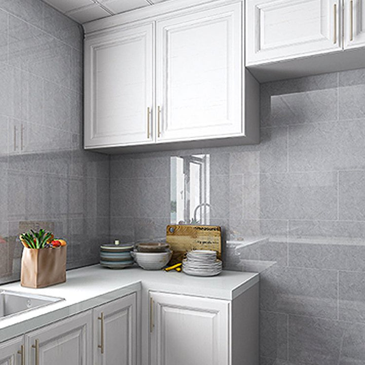 Lisslune | Modern Peel & Stick Field Tile PVC Rectangular Wallpaper for Kitchen Backsplash