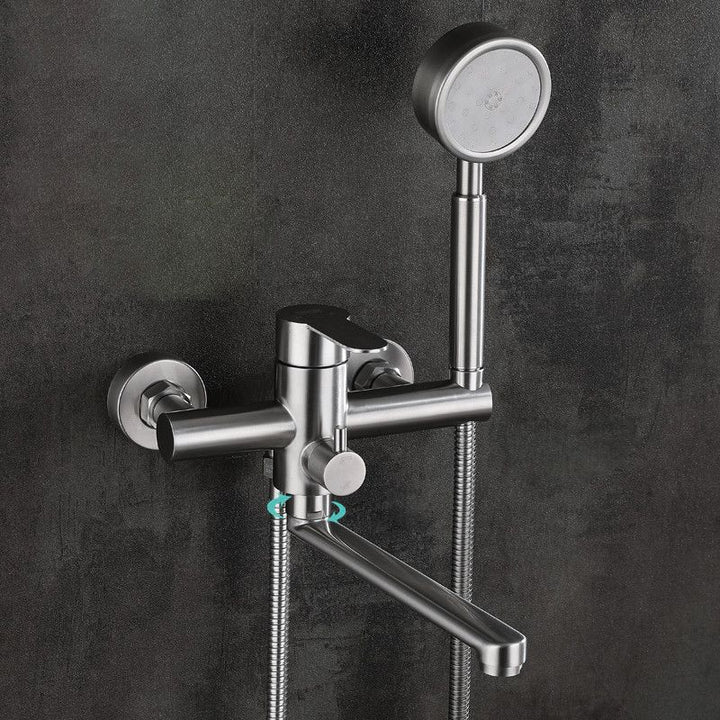 Lisslune | Wall-mounted metal bathtub filling low arch swivel bathtub mixer