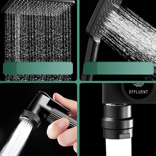 Lisslune | Modern adjustable water flow shower faucet shower hose shower system on the wall