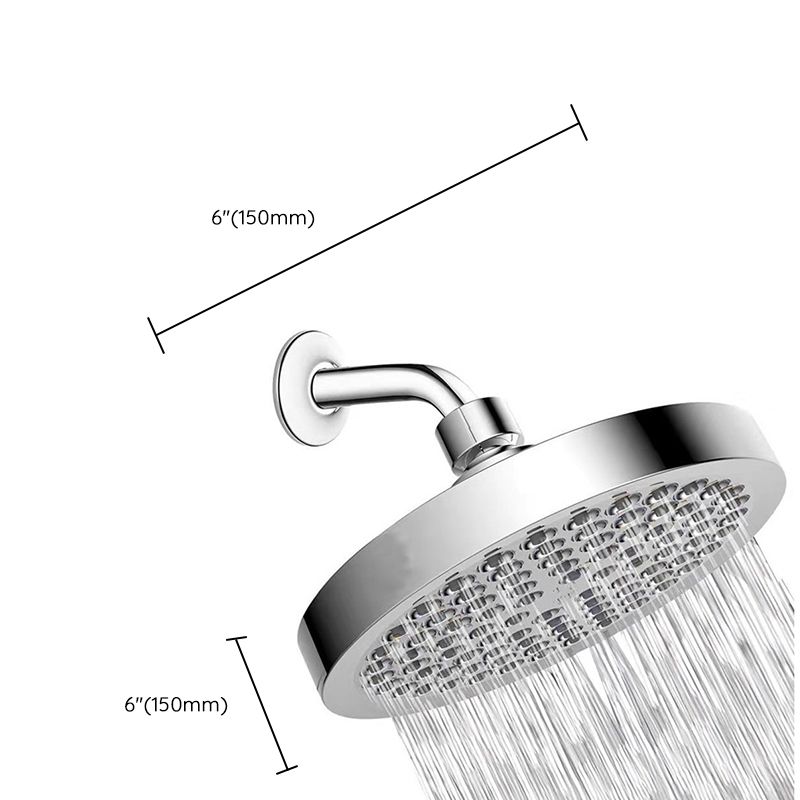 Lisslune | Contemporary Shower Combination Fixed Shower Head Stainless Steel Wall Mounted Round Shower Head