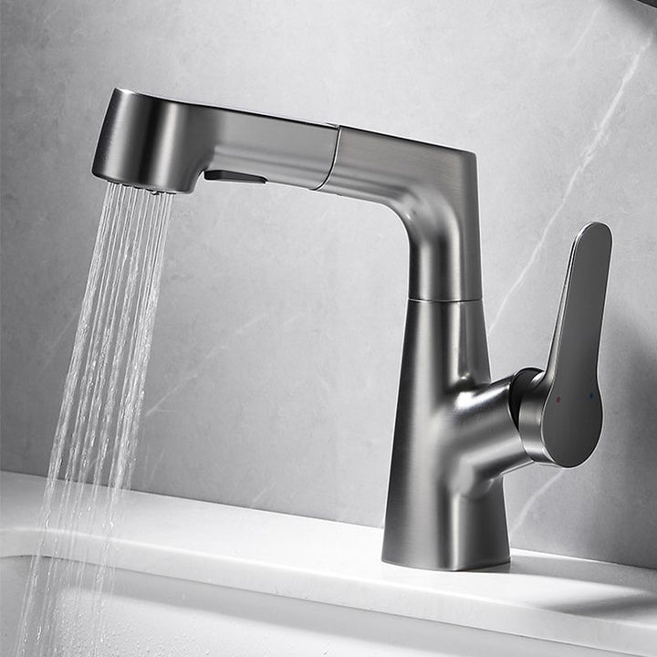 Lisslune | Extendable Vessel Water Tap Modern Sink Faucet with a Lever Handle