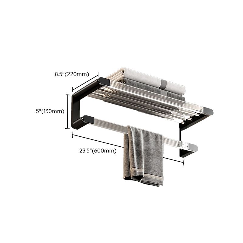 Lisslune | Black Bathroom Set Metallic & Acrylic Bathroom Accessories Set made of Stainless Steel Aluminium