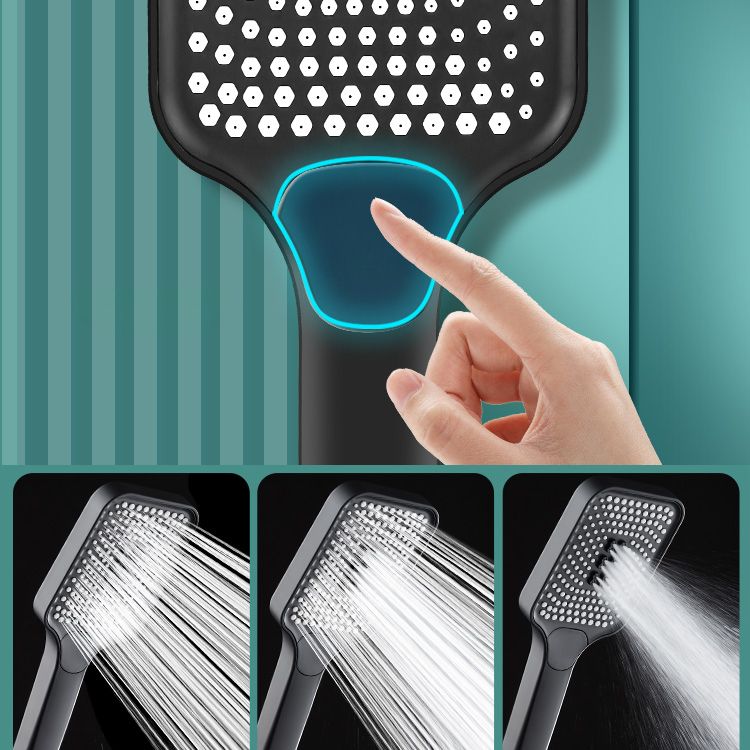 Lisslune | Contemporary Handheld Supercharged Showerhead Square 3 Settings Spray Head
