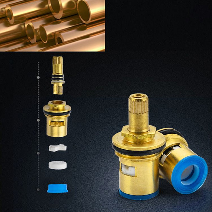 Lisslune | Contemporary Centerset Faucet Knob Handle Low Arc Solid Brass Faucet