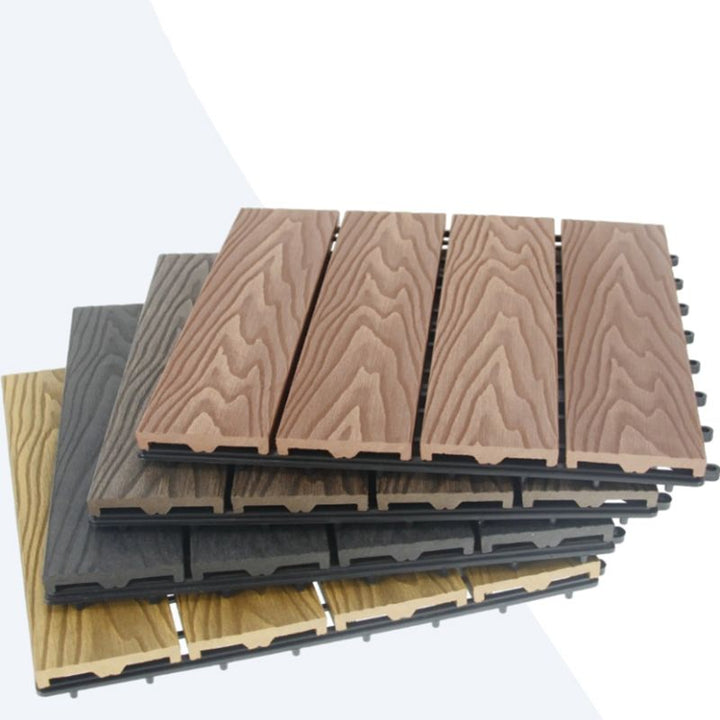 Lisslune | Striped pattern terrace tiles interlocking tiles kit outdoor patio