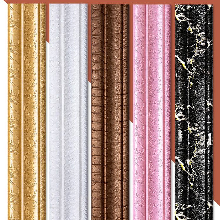 Lisslune | Beautiful Style Wall Shelf 3D Print Bathroom Living Room Foam Baseboard