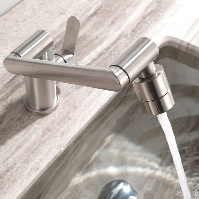 Lisslune | Swivel spout bathroom faucet single hole sink faucet with lever handle