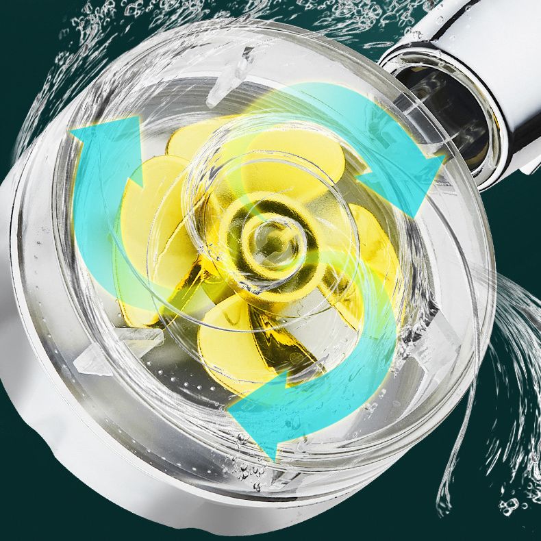Lisslune | Round shower head adjustable water flow handheld shower head with water filtration