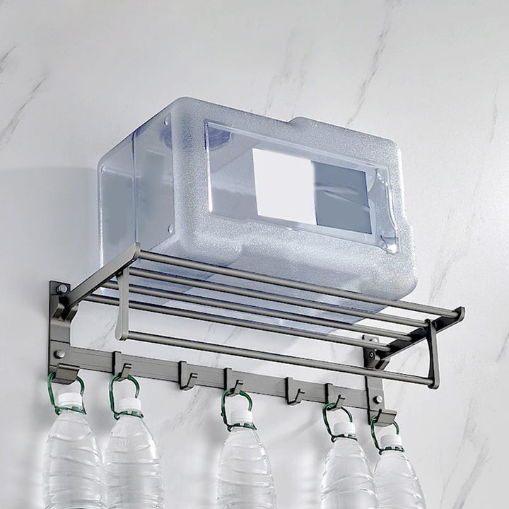 Lisslune | Modern Chrome Bathroom Accessories Set Aluminum Bathroom Fittings Set