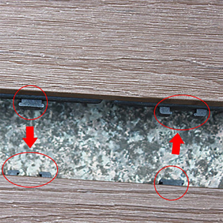 Lisslune | Outdoor Ground Board Strips Composite Waterproof Square Deck Board