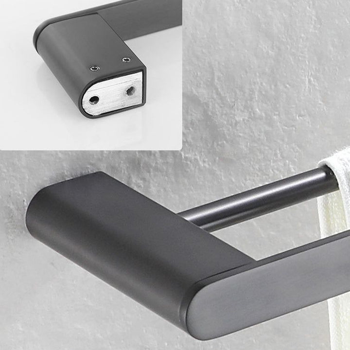 Lisslune | 5-piece modern bathroom accessory set made of stainless steel with towel bar/robe hooks/paper holder