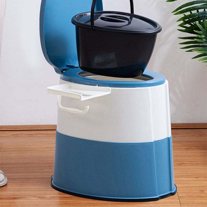 Lisslune | Modern Flush Toilet Plastic Round Floor Mounted Toilet Bowl for Bathroom