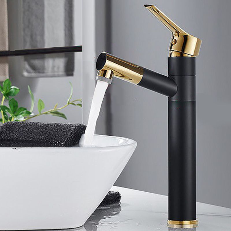 Lisslune | Swivel Spout Sink Faucet Retractable Luxurious Basin Faucet Round Brass Faucet