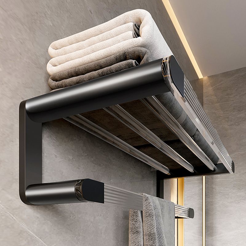 Lisslune | Black Bathroom Set Metallic & Acrylic Bathroom Accessories Set made of Stainless Steel Aluminium
