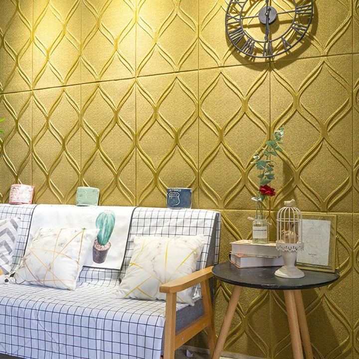 Lisslune | Contemporary waterproof wall planks striped brick bedroom wall panels