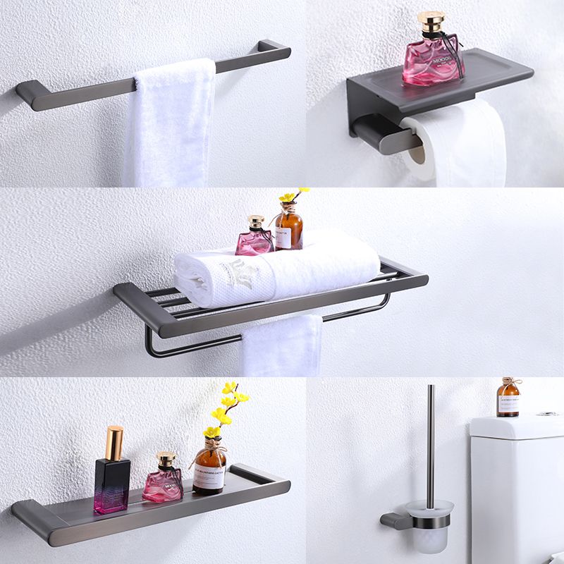 Lisslune | Dark gray modern bathroom accessory set stainless steel bathroom accessory set